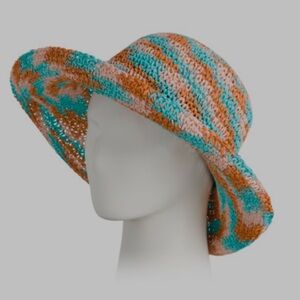Lele Sadoughi Raffia Swirl Bucket Hat